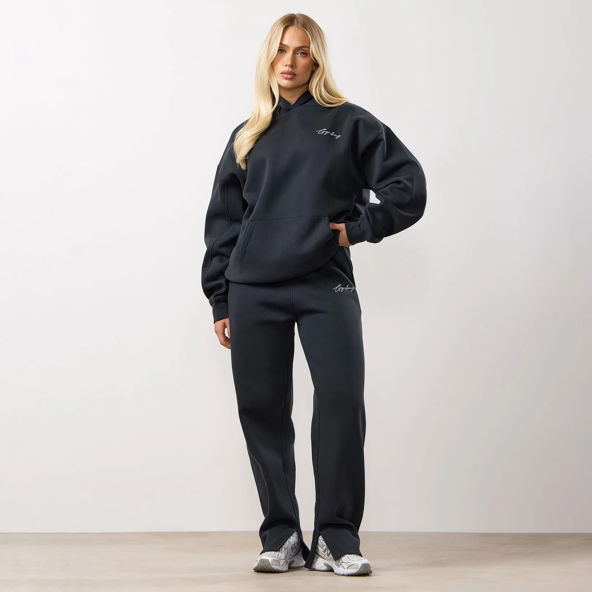Gym King Reset Oversized Fleece Hood Tracksuit - Midnight Blue sold by The Gym King product image thumbnail 2
