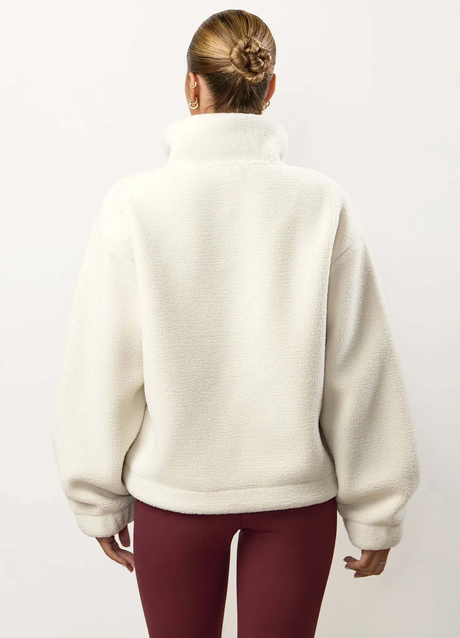 Gym King Linear Borg 1/4 Zip Fleece - Cream sold by The Gym King product image thumbnail 3