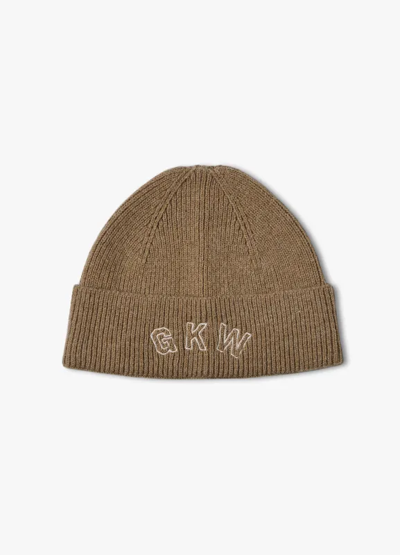 GKW Rib Knit Beanie - Truffle made by The Gym King