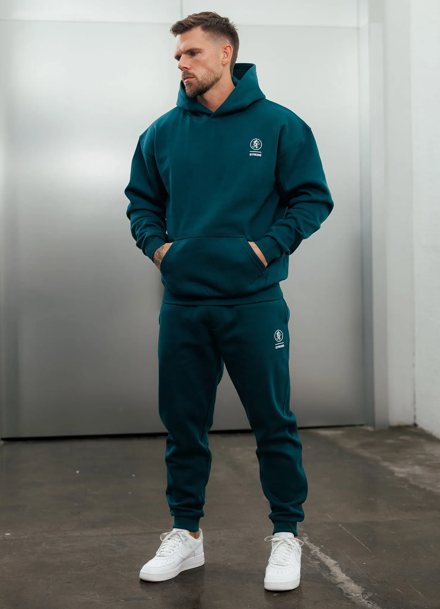 Gym King Aventus Fleece Hood Tracksuit - Teal sold by The Gym King product image thumbnail 4