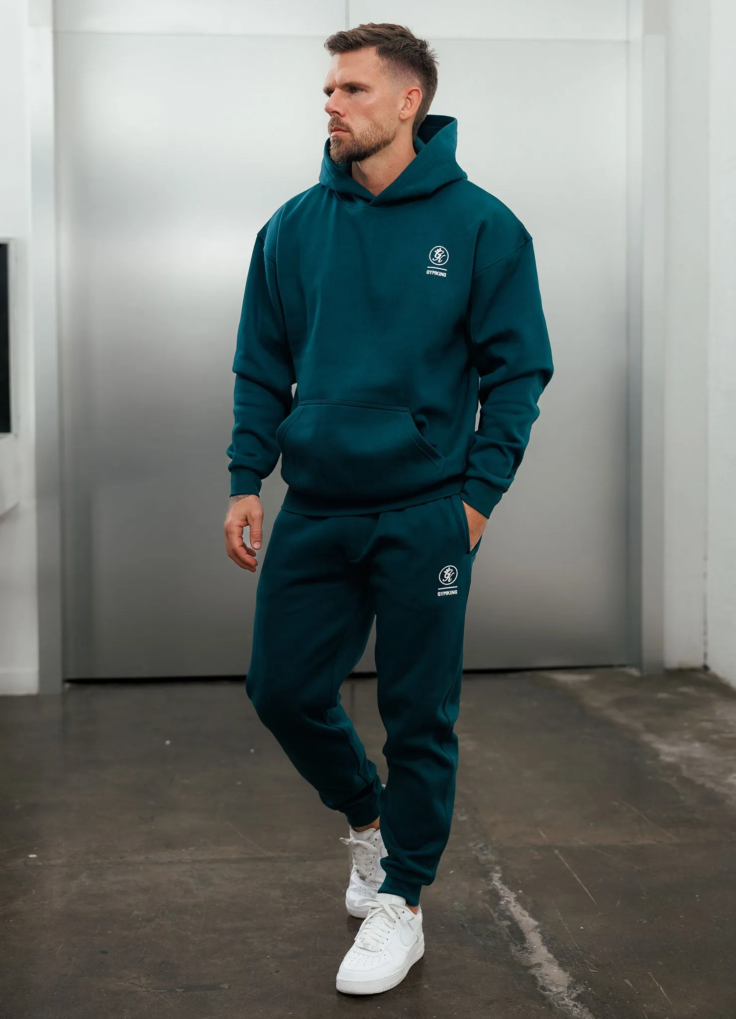 Gym King Aventus Fleece Hood Tracksuit - Teal sold by The Gym King
