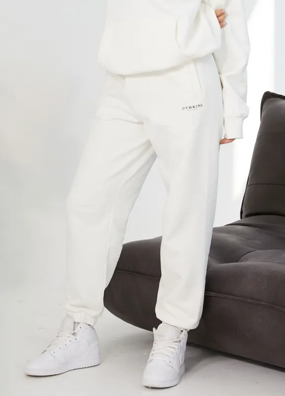 Gym King Established Relaxed Fit Jogger - Cream sold by The Gym King
