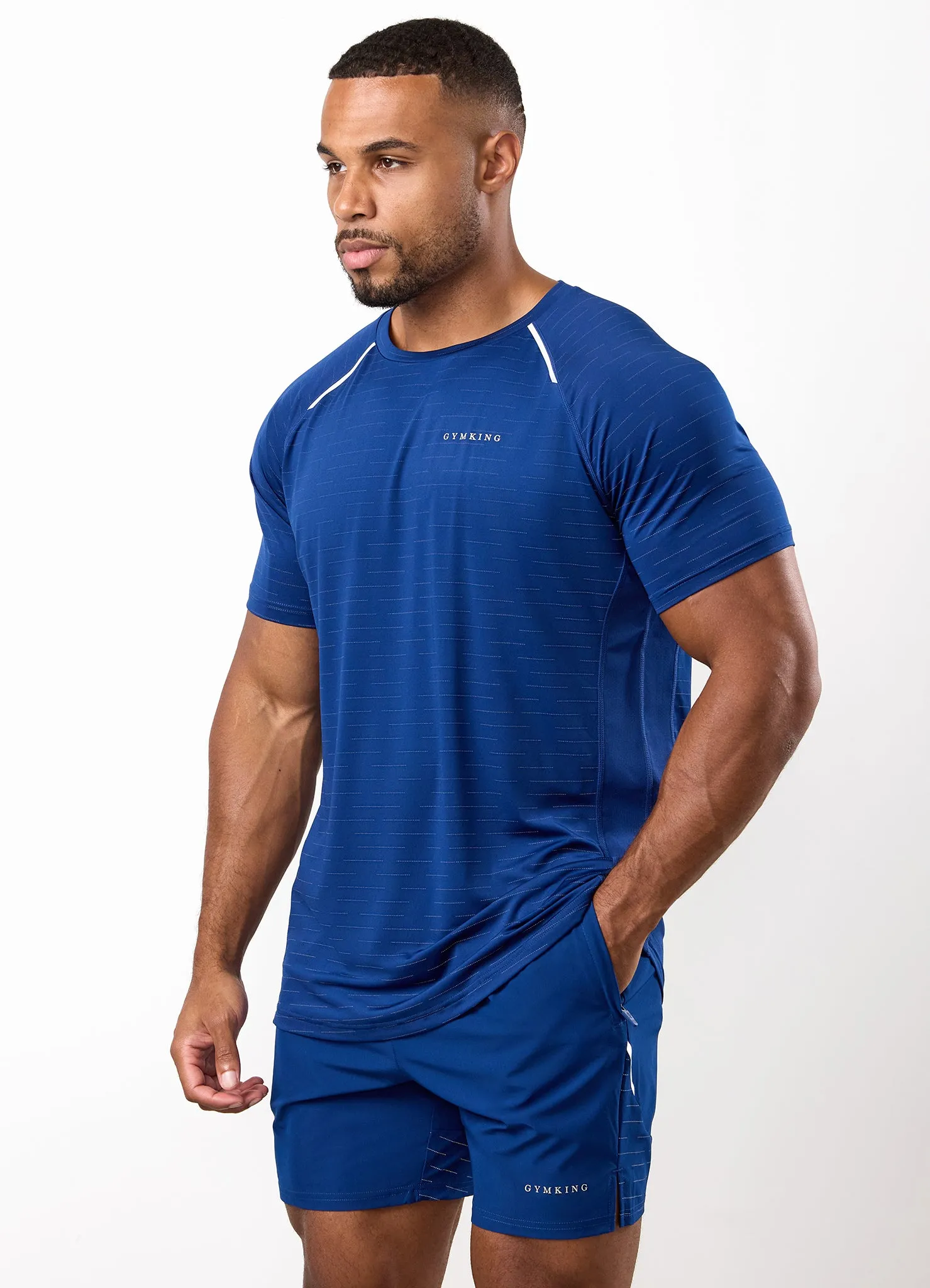Gym King Stamina Performance Tee - Estate Blue sold by The Gym King