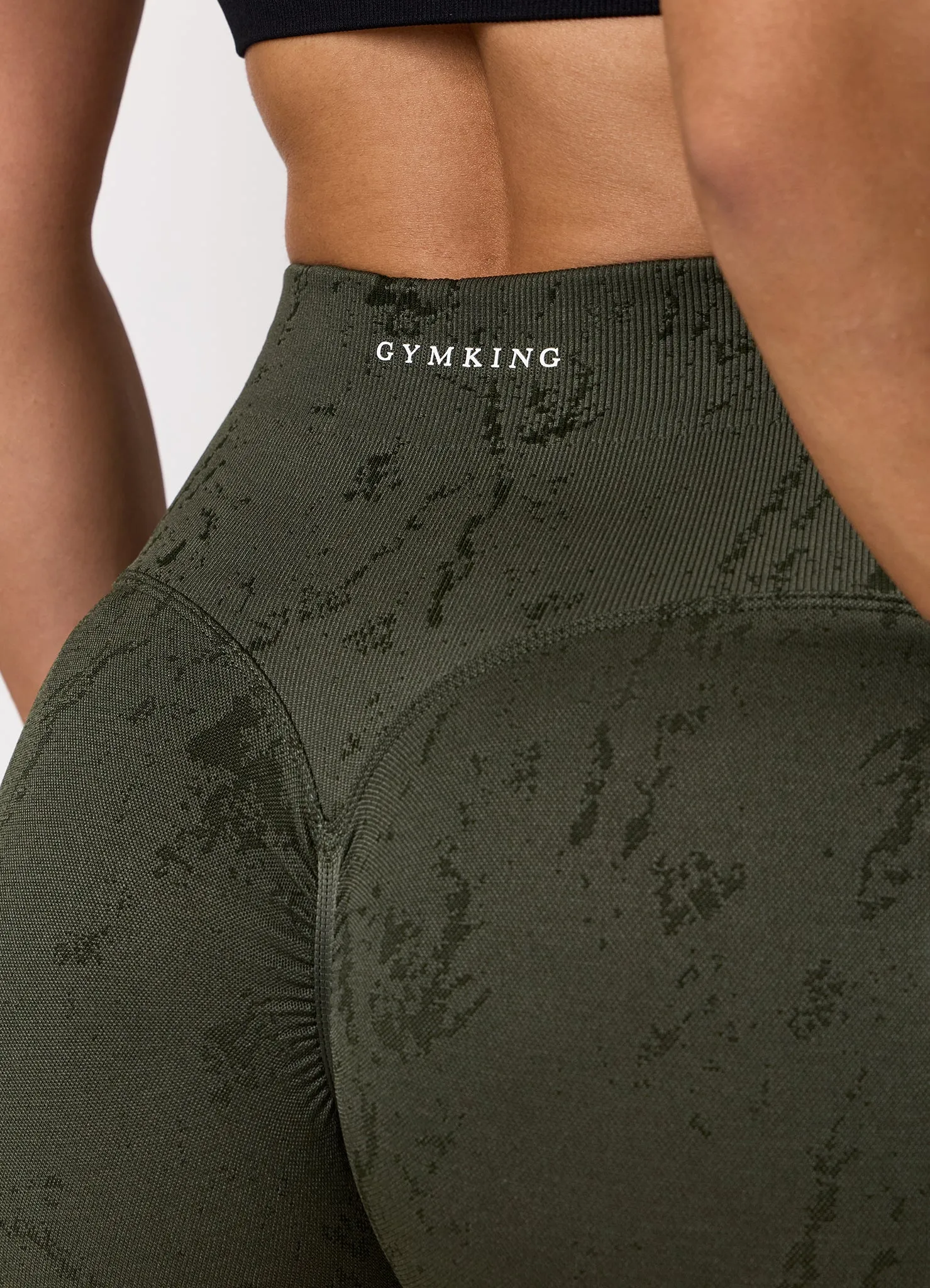 Gym King Seamless Sculpt Legging - Warm Khaki Marble sold by The Gym King product image thumbnail 5