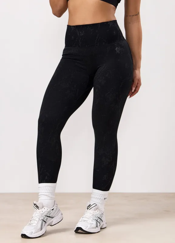 Gym King Seamless Sculpt Legging - Black Marble sold by The Gym King