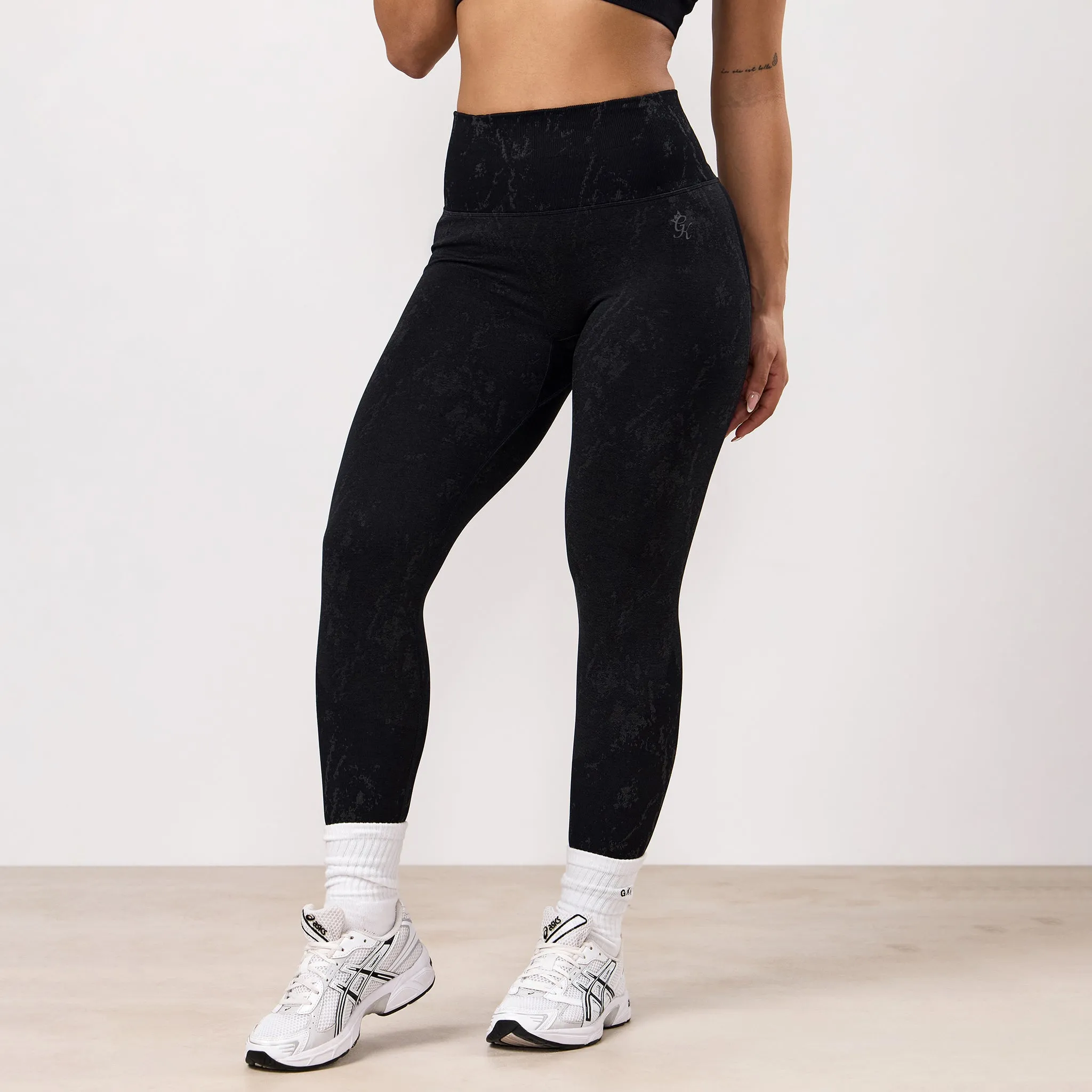 Gym King Seamless Sculpt Legging - Black Marble sold by The Gym King product image thumbnail 2