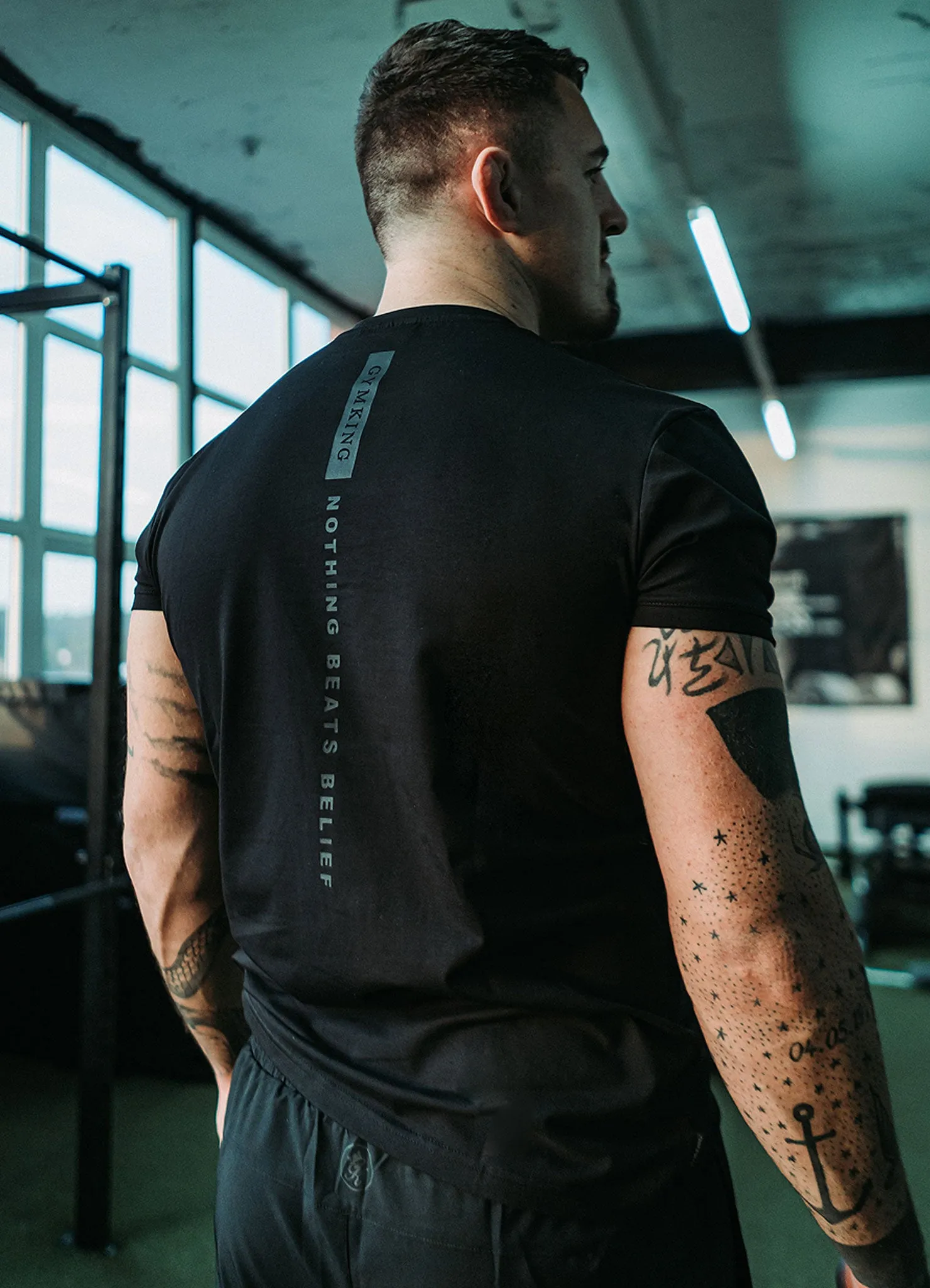 Gym King Nothing Beats Belief Tee - Black sold by The Gym King product image thumbnail 3