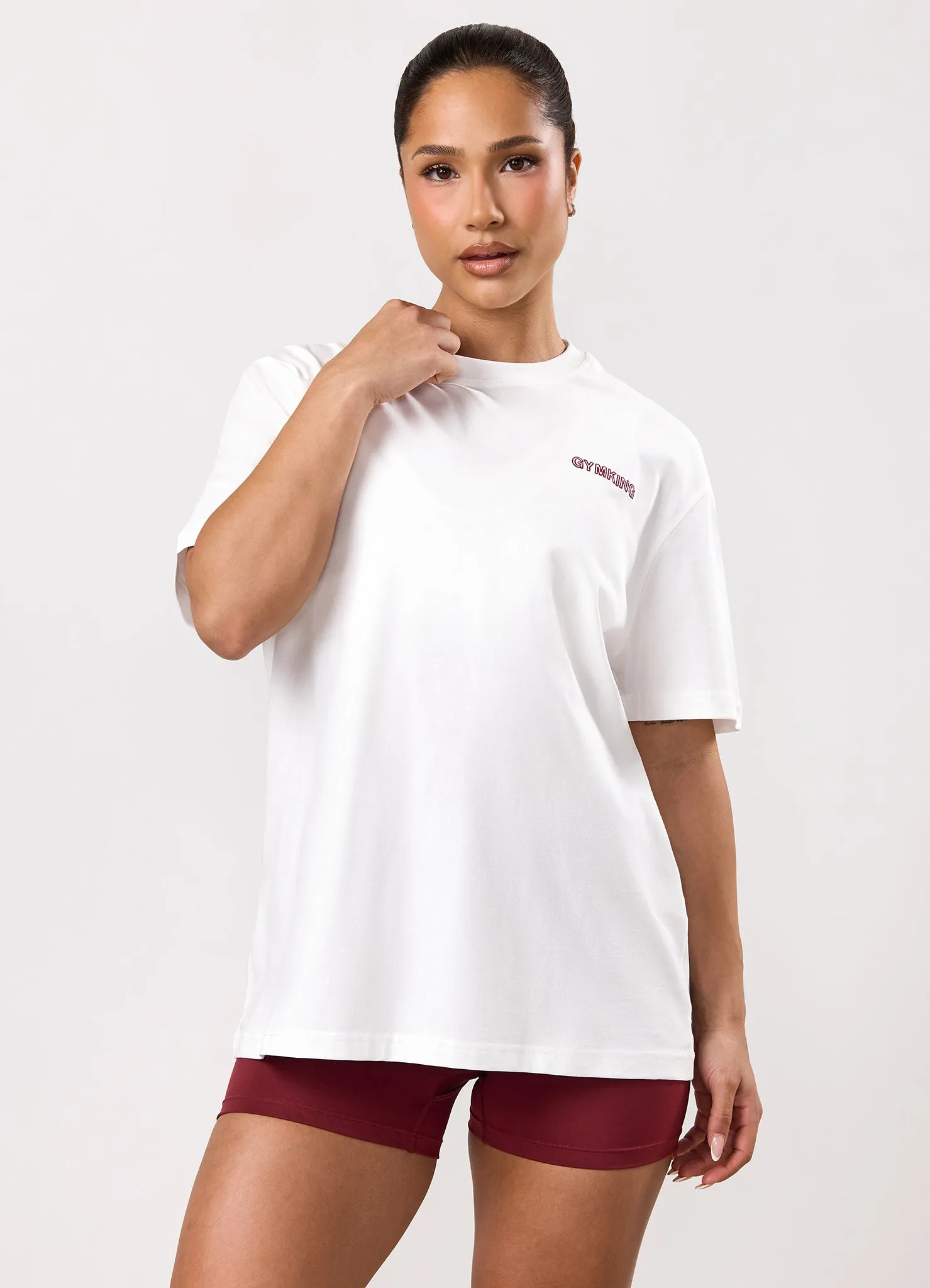 Gym King Dynamic Boyfriend Tee - Cream sold by The Gym King product image thumbnail 4