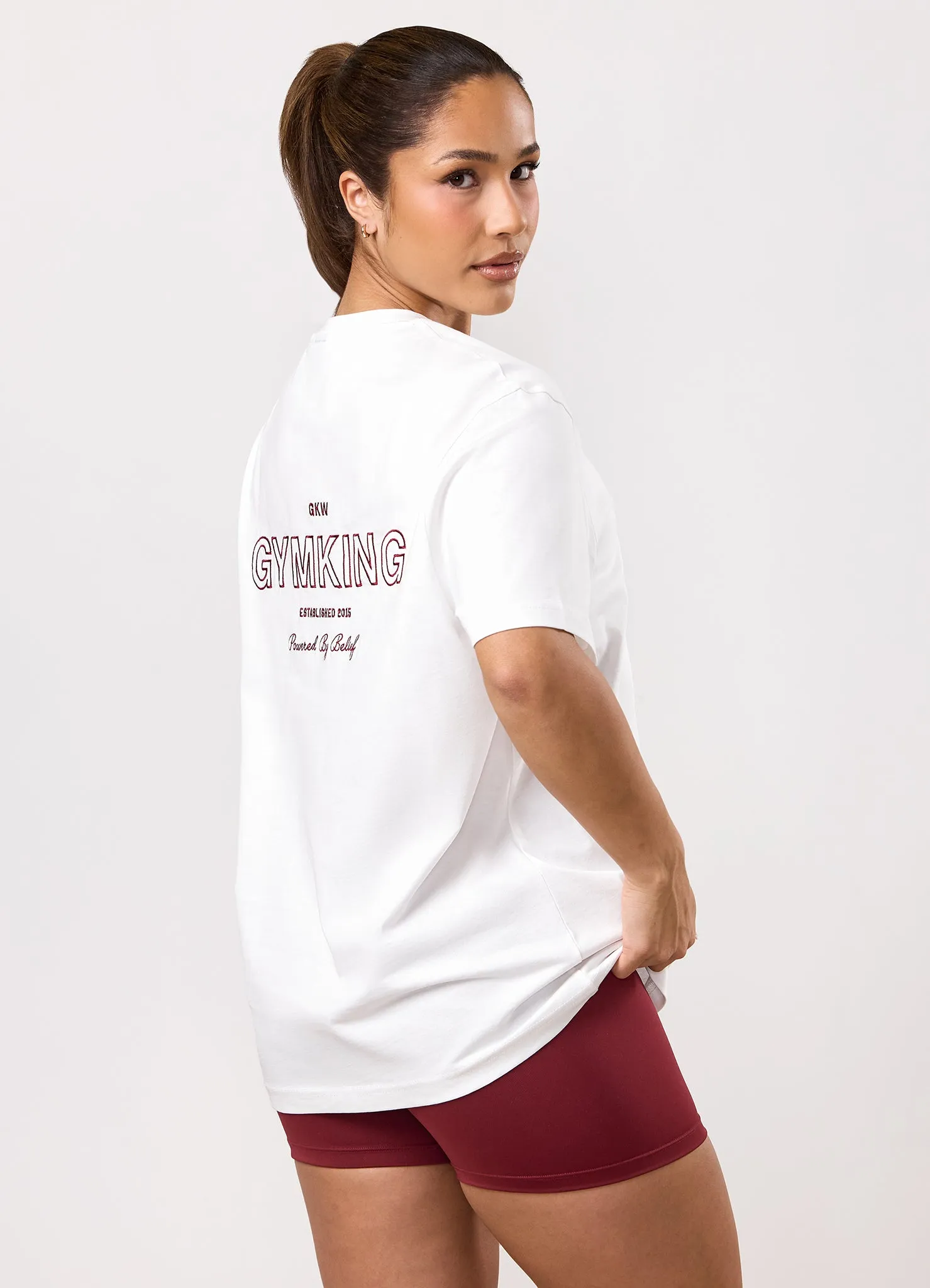 Gym King Dynamic Boyfriend Tee - Cream sold by The Gym King product image thumbnail 5