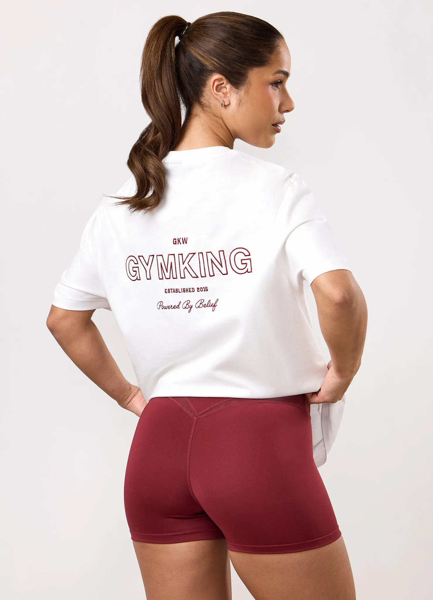 Gym King Dynamic Boyfriend Tee - Cream sold by The Gym King product image thumbnail 3