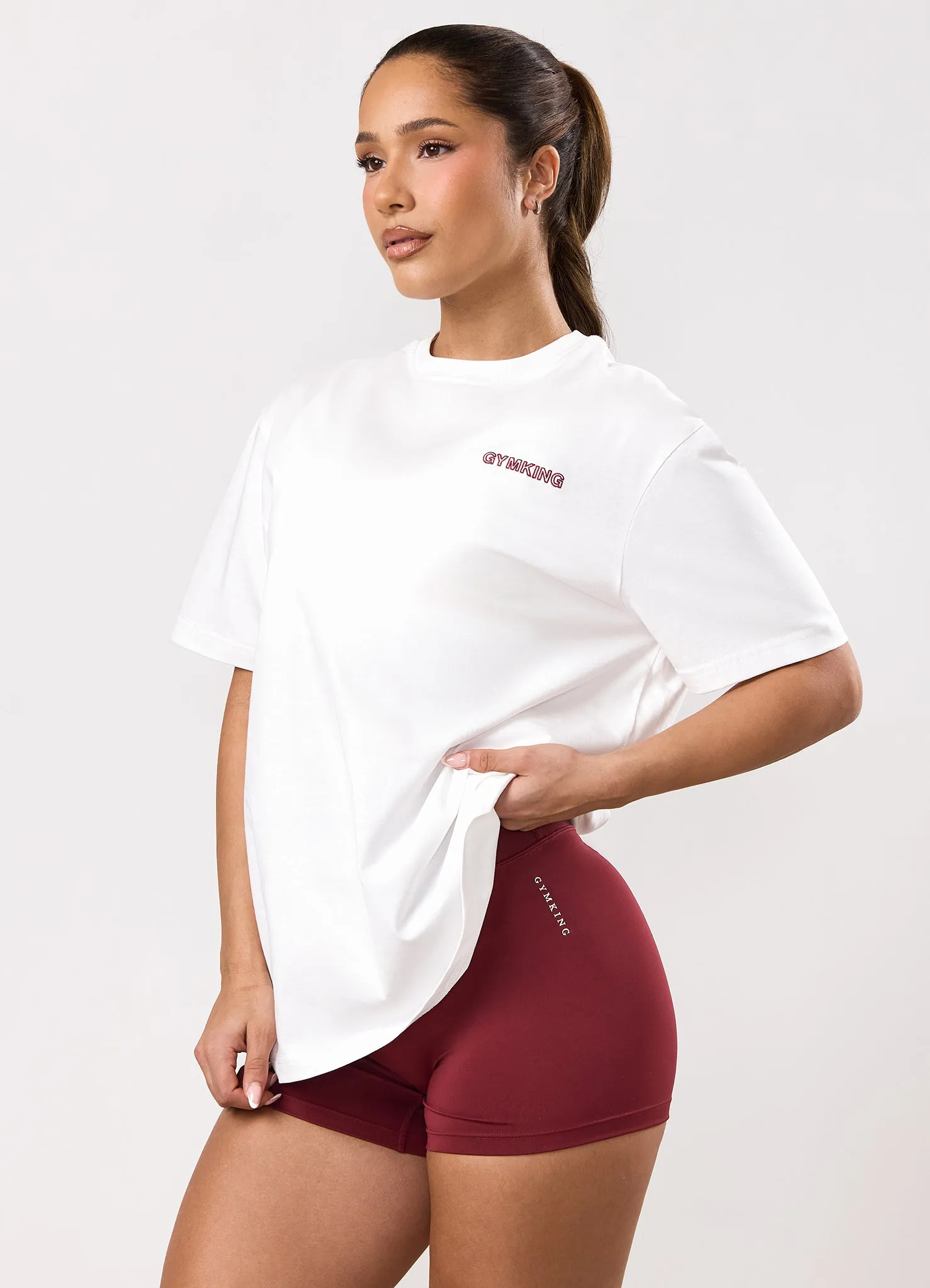 Gym King Dynamic Boyfriend Tee - Cream sold by The Gym King
