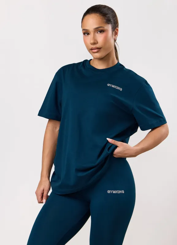 Gym King Dynamic Boyfriend Tee - Oil Blue sold by The Gym King