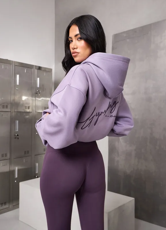 Gym King Script Mindset Hood - Dusky Purple sold by The Gym King