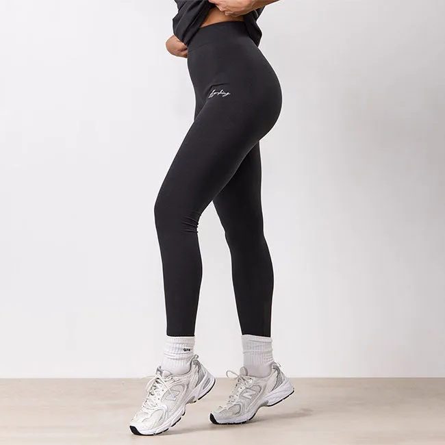 Gym King Script Mindset Jersey Legging - Dark Pewter sold by The Gym King product image thumbnail 2