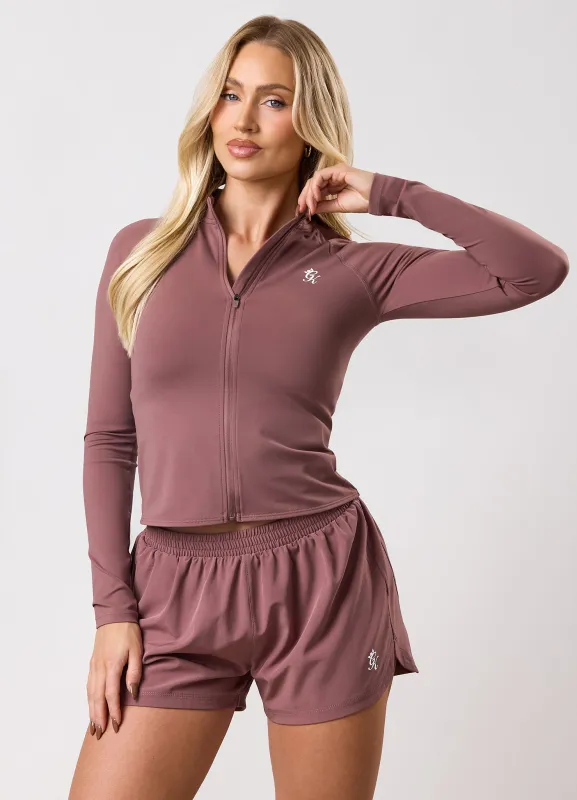 Gym King 365 Full Zip Funnel - Brown Plum sold by The Gym King