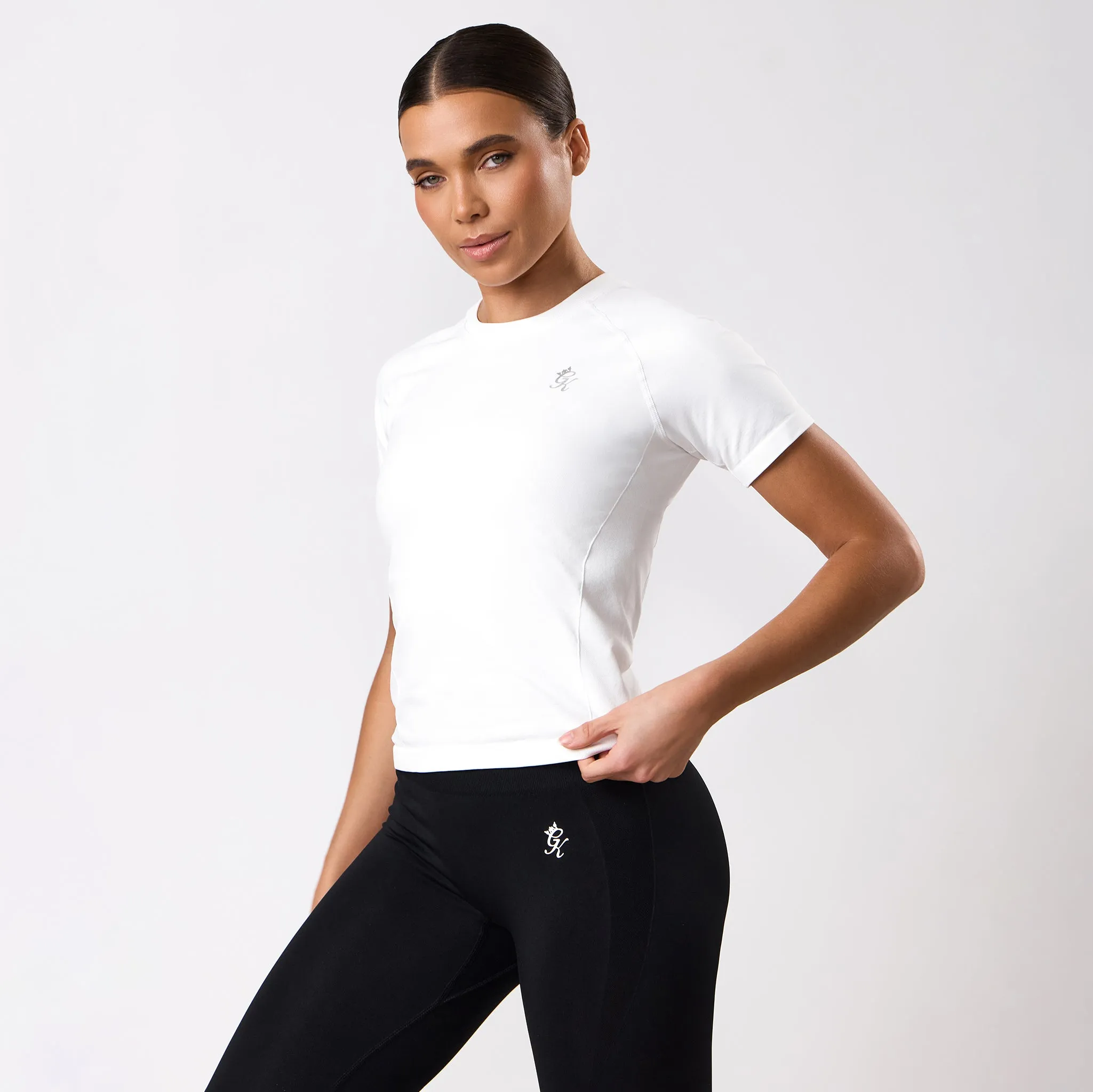Gym King Power Lightweight Seamless Loose Fit Tee - White sold by The Gym King product image thumbnail 2