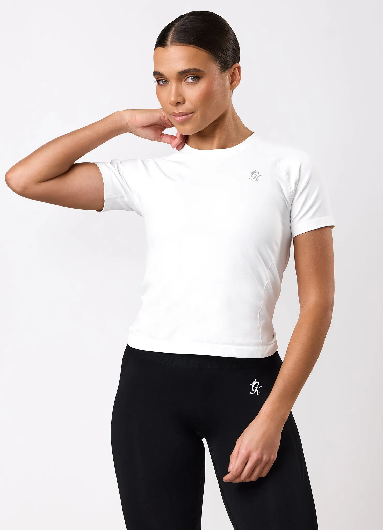 Gym King Power Lightweight Seamless Loose Fit Tee - White sold by The Gym King product image thumbnail 4