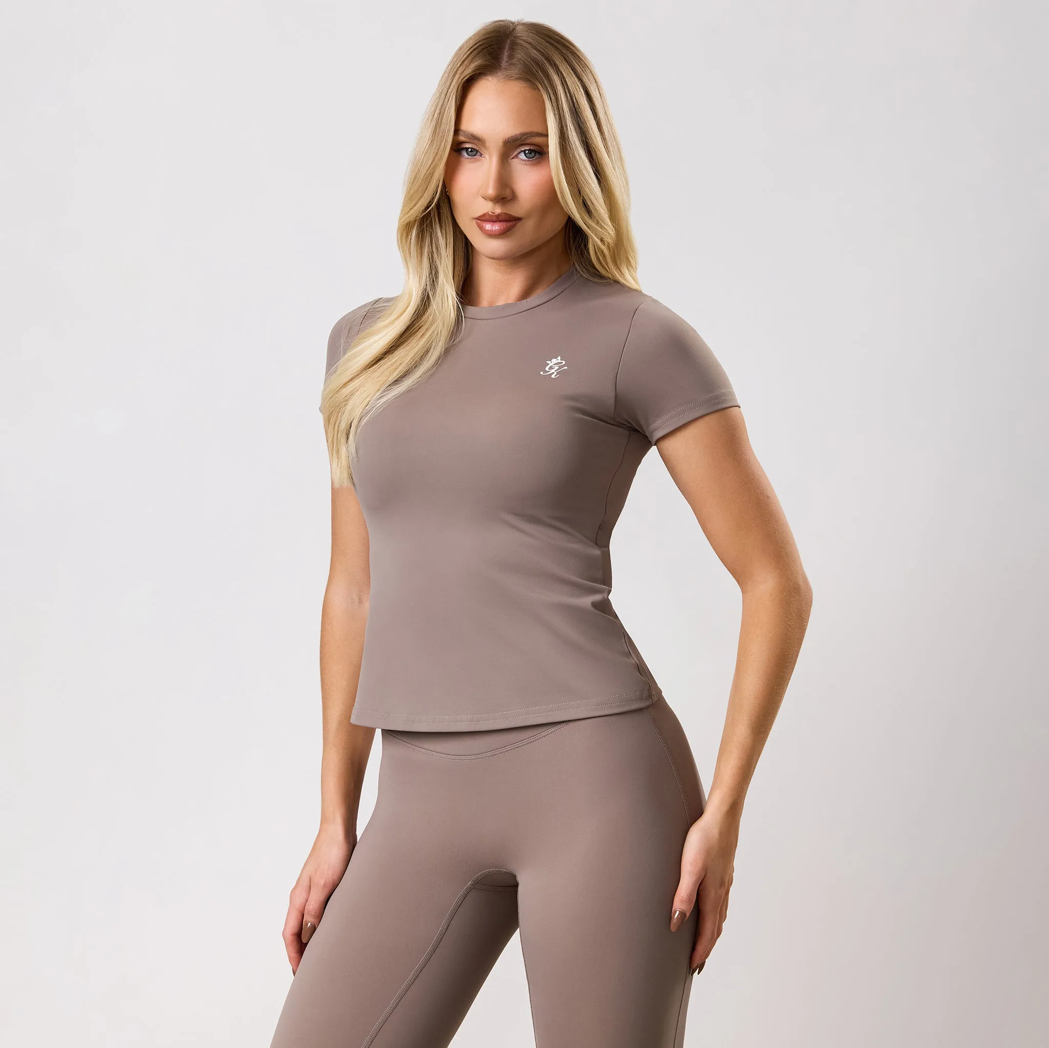 Gym King 365 Built-In Bra T-Shirt - Truffle sold by The Gym King product image thumbnail 2