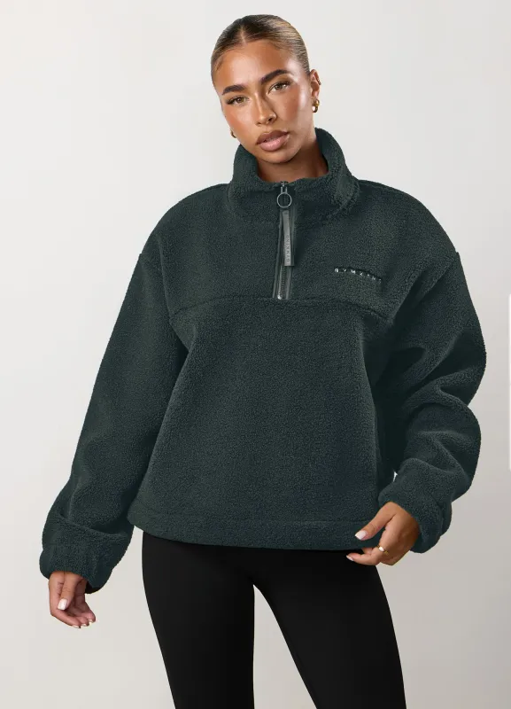 Gym King Linear Borg 1/4 Zip Fleece - Storm Blue sold by The Gym King