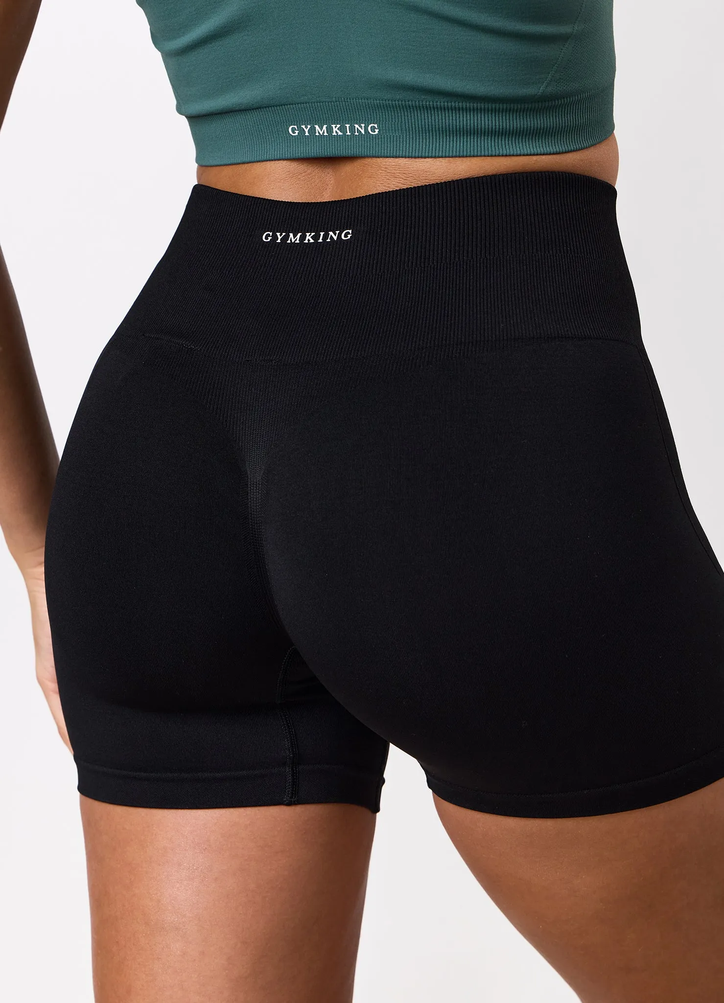 Gym King Power Lightweight Seamless Shorts - Black sold by The Gym King product image thumbnail 4