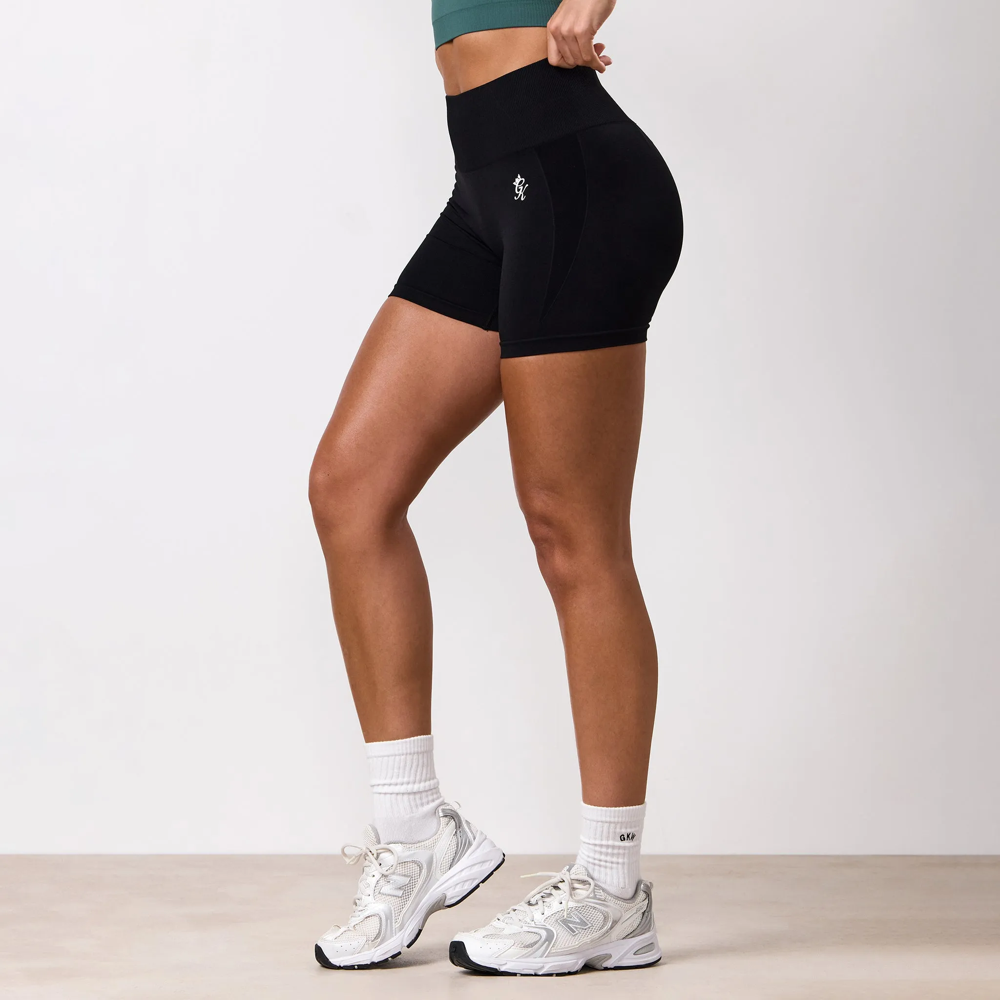 Gym King Power Lightweight Seamless Shorts - Black sold by The Gym King product image thumbnail 2