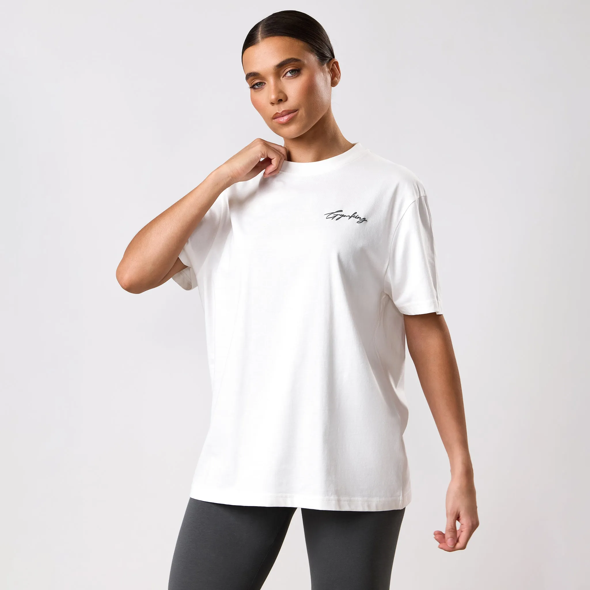 Gym King Script Mindset BF Tee - Cream sold by The Gym King product image thumbnail 2