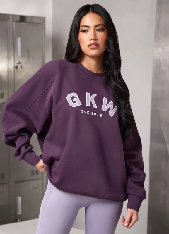 GKW Oversized Crew - Deep Purple sold by The Gym King