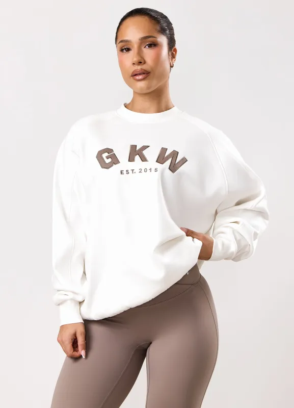 GKW Oversized Crew - Cream/Fawn sold by The Gym King