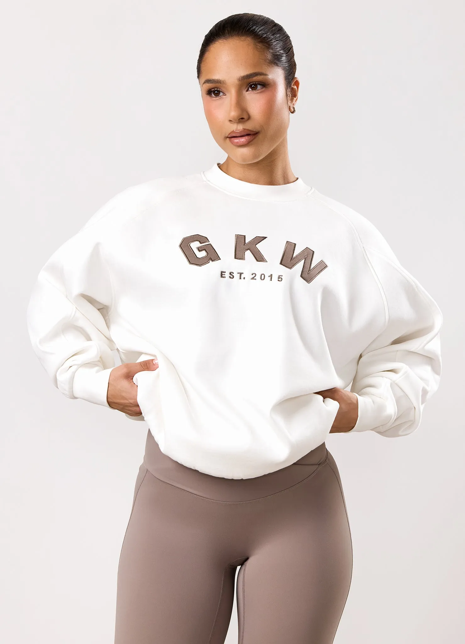 GKW Oversized Crew - Cream/Fawn sold by The Gym King product image thumbnail 4