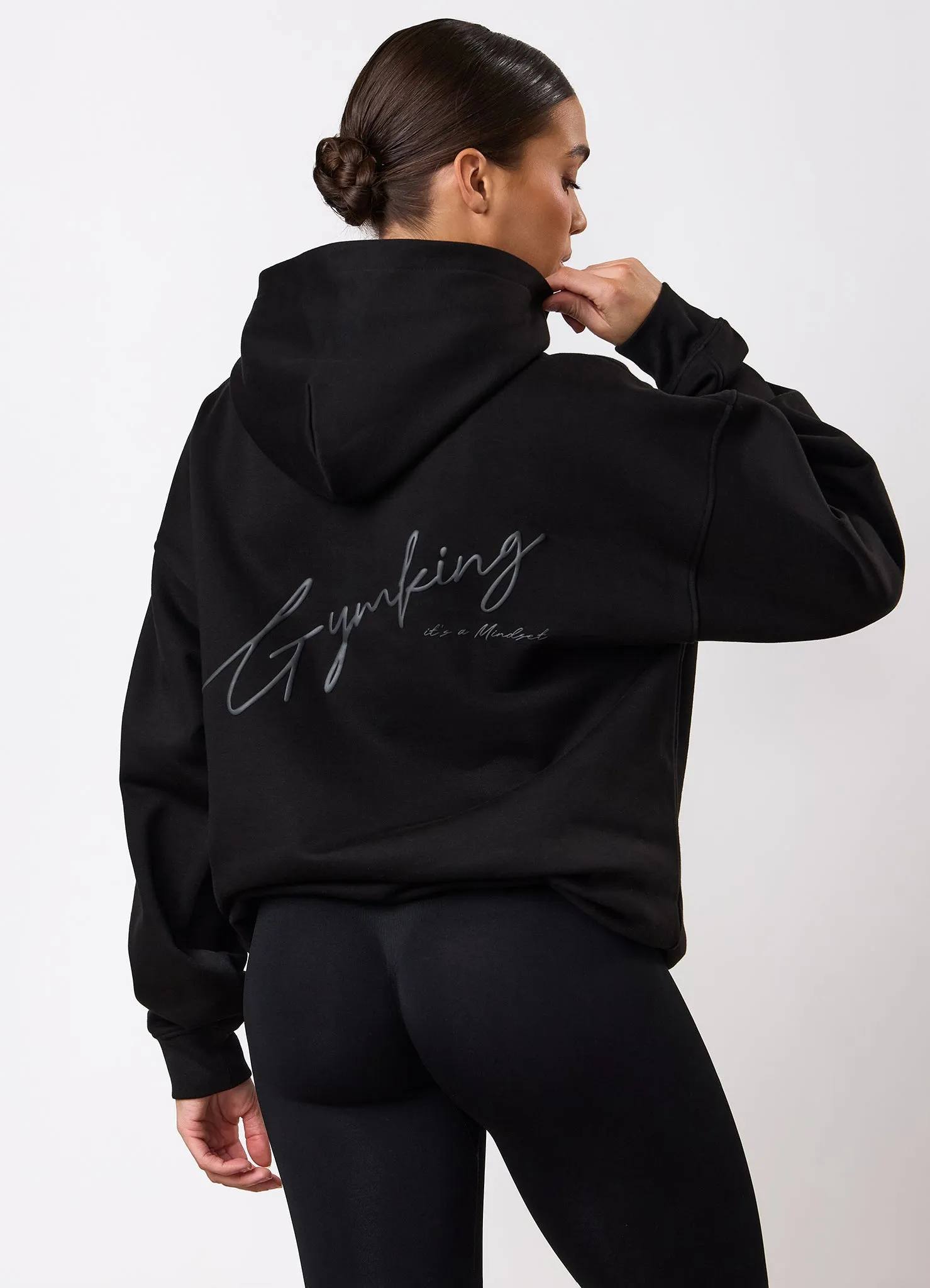 Gym King Script Mindset Hood - Black sold by The Gym King