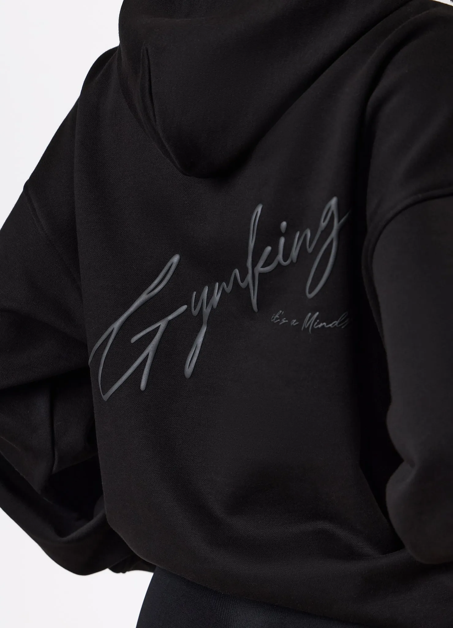 Gym King Script Mindset Hood - Black sold by The Gym King product image thumbnail 4