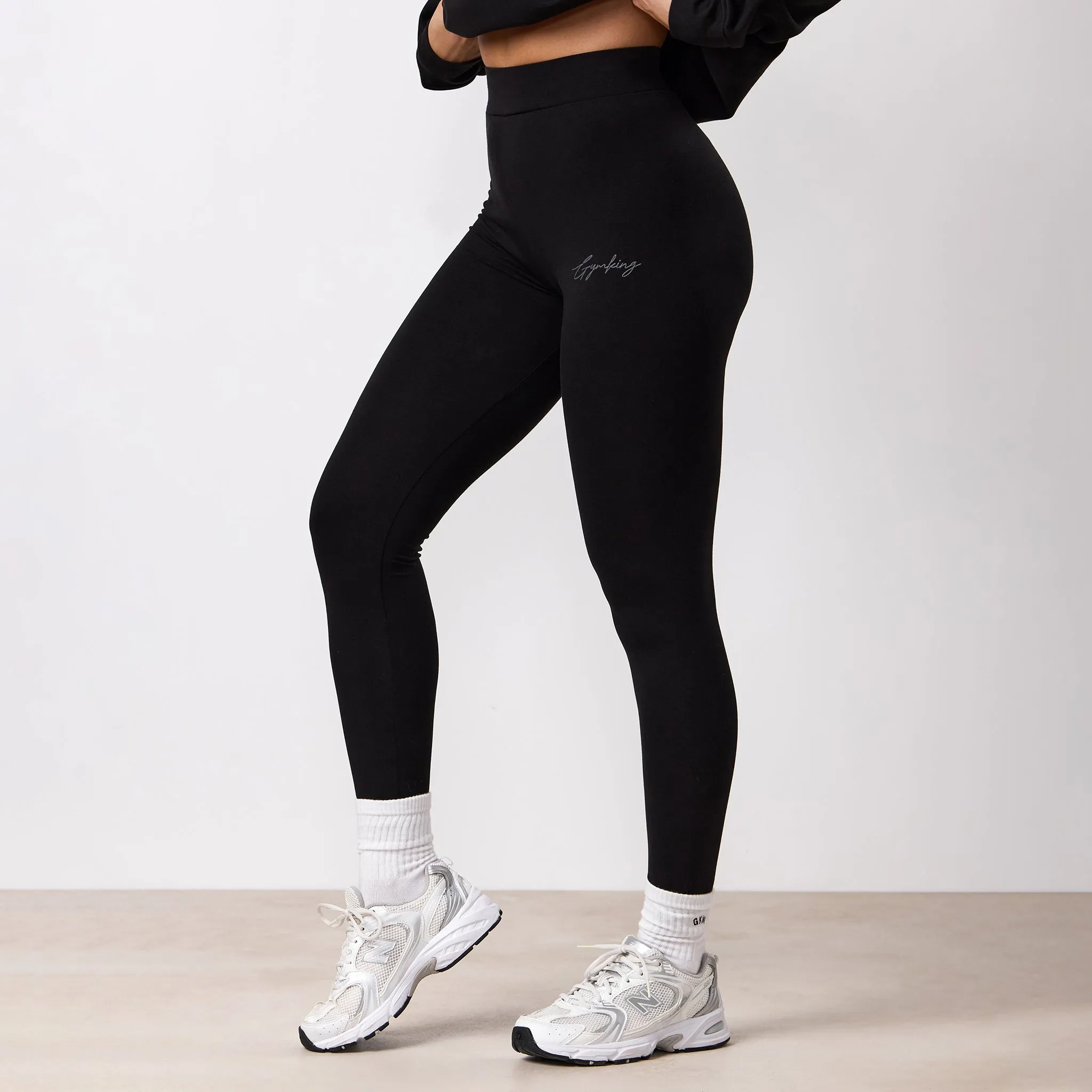 Gym King Script Mindset Jersey Legging - Black sold by The Gym King product image thumbnail 2