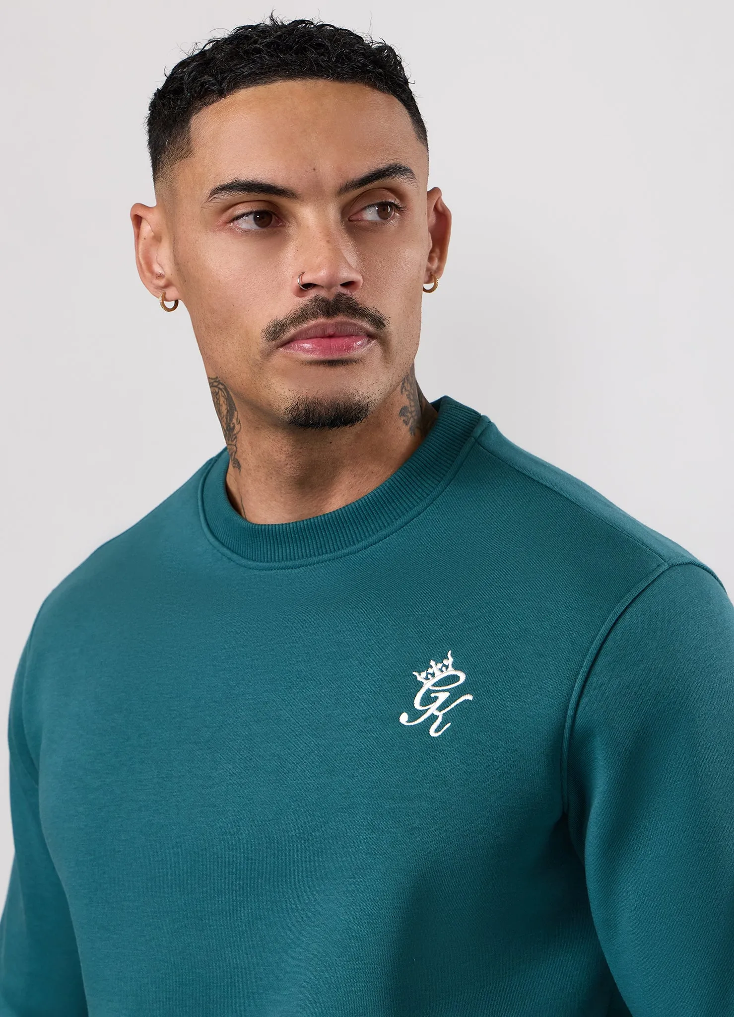 Gym King Fundamental Fleece Crew Tracksuit - Storm Teal sold by The Gym King product image thumbnail 5