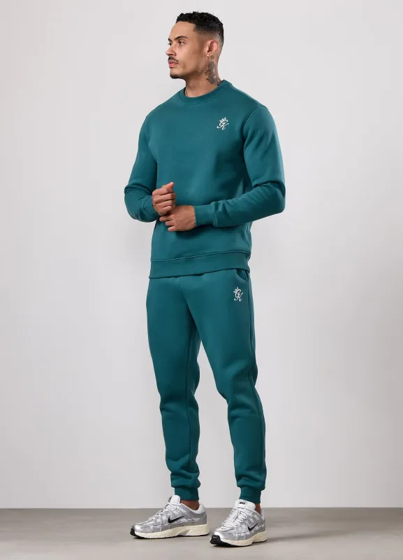 Gym King Fundamental Fleece Crew Tracksuit - Storm Teal sold by The Gym King