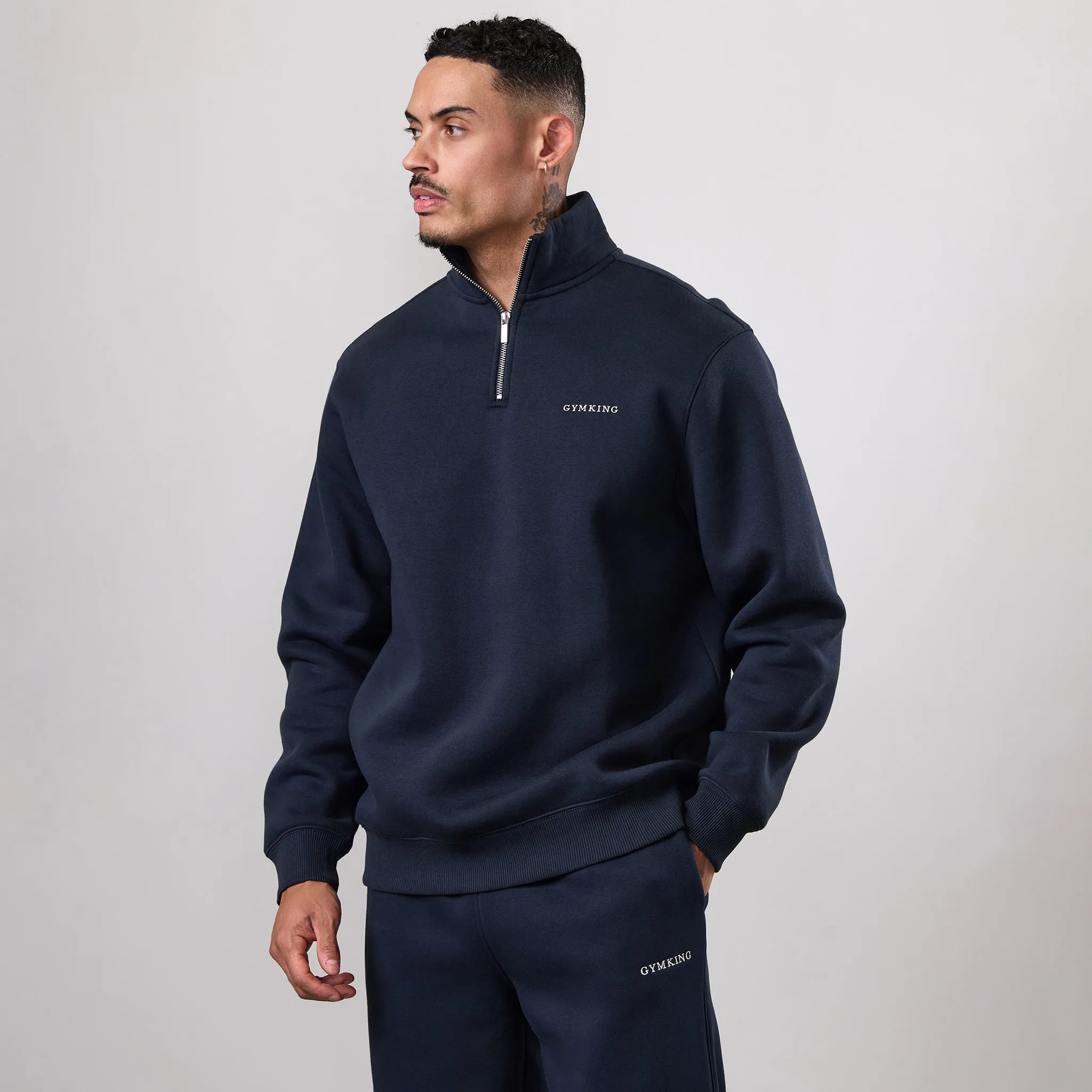Gym King Fundamental Linear 1/4 Zip - Navy sold by The Gym King product image thumbnail 2