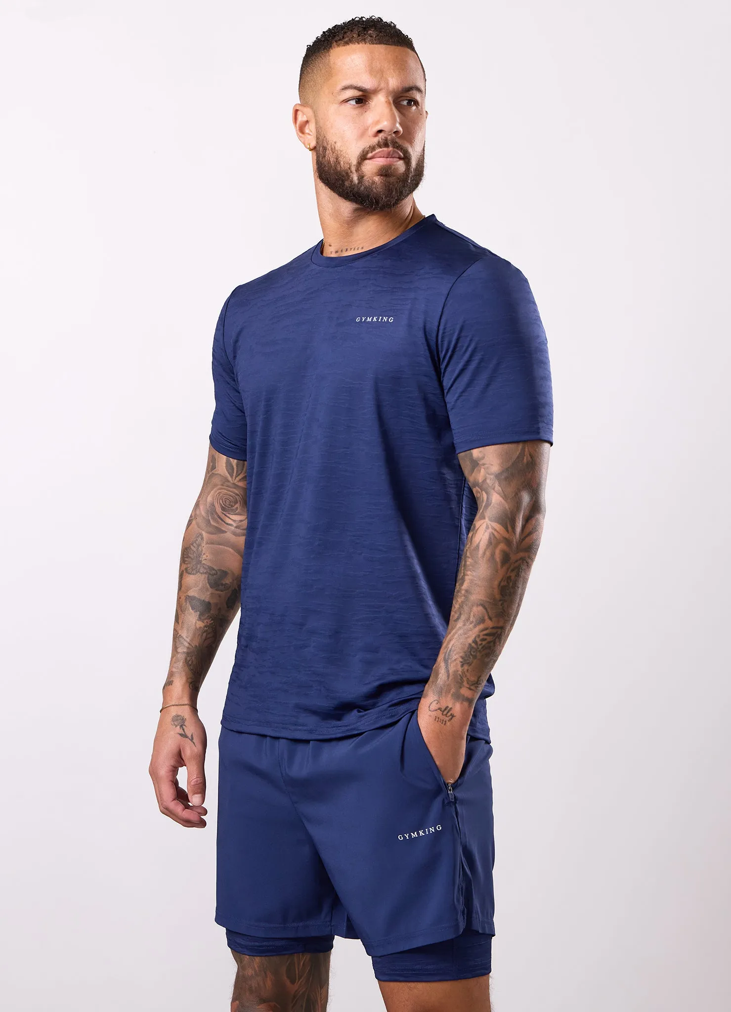 Gym King Dynamic Training Tee - Oxford Blue sold by The Gym King product image thumbnail 4