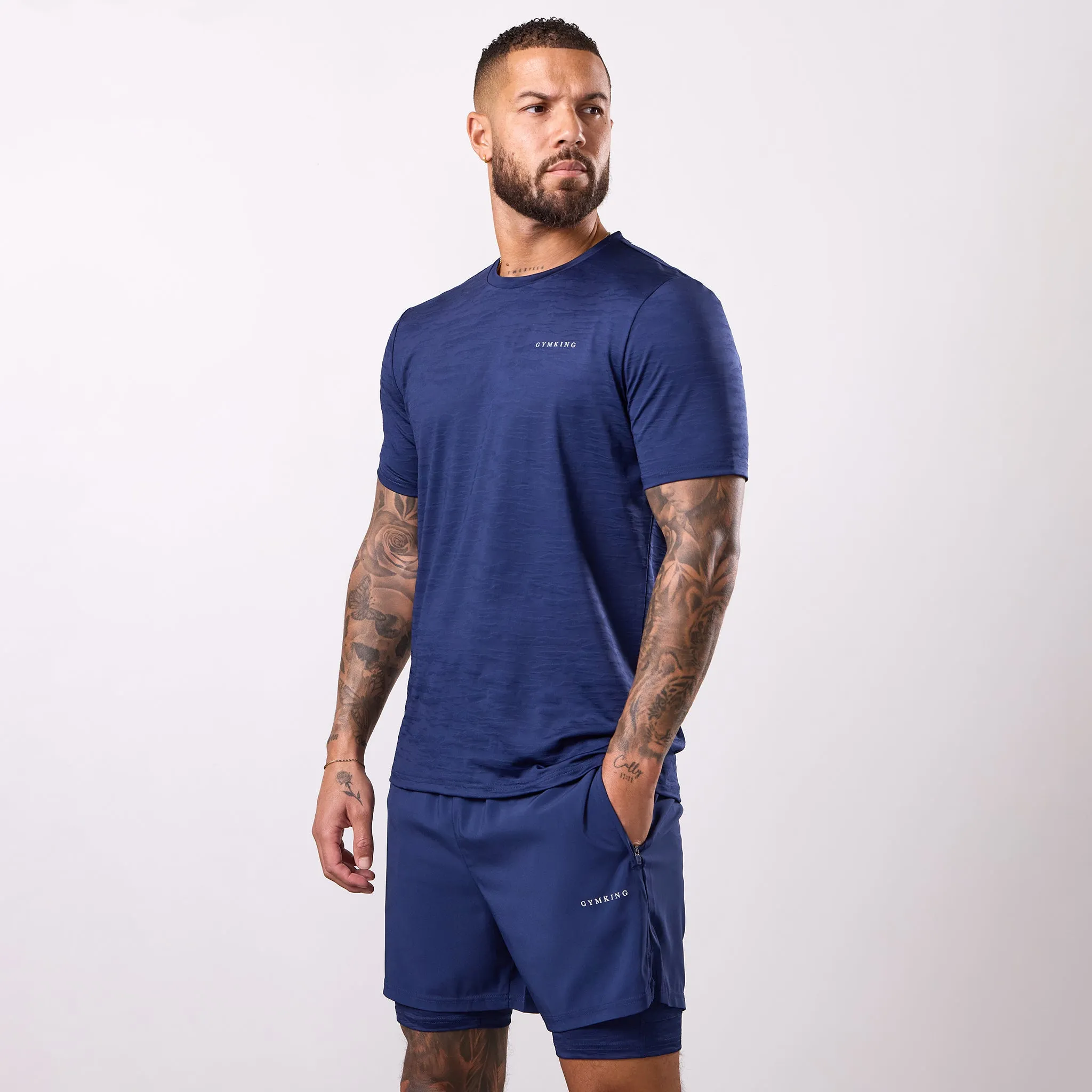 Gym King Dynamic Training Tee - Oxford Blue sold by The Gym King product image thumbnail 2