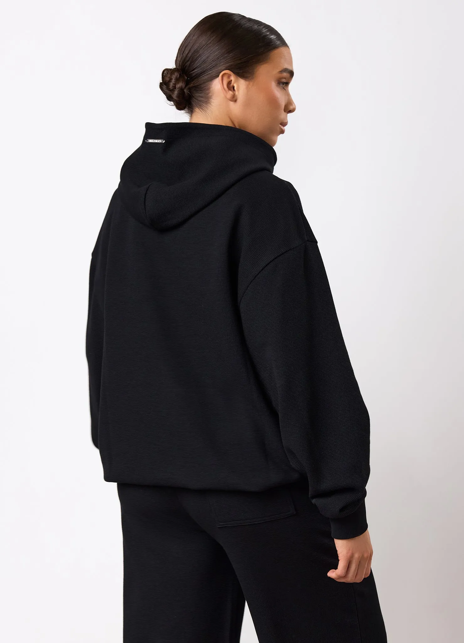 Gym King Waffle Hood Tracksuit - Black sold by The Gym King product image thumbnail 5