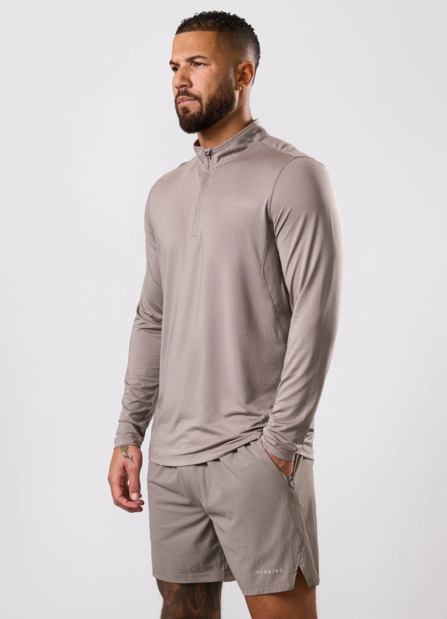 Gym King Energise 1/4 Zip - Truffle sold by The Gym King product image thumbnail 2