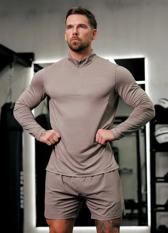 Gym King Energise 1/4 Zip - Truffle sold by The Gym King