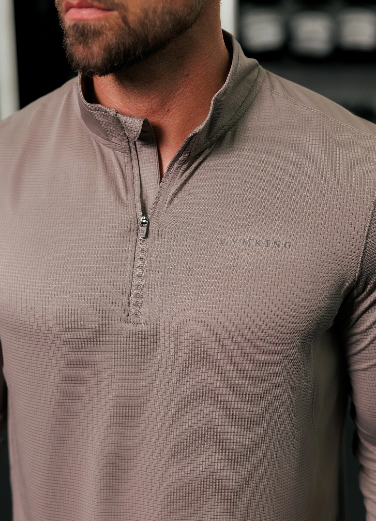 Gym King Energise 1/4 Zip - Truffle sold by The Gym King product image thumbnail 4