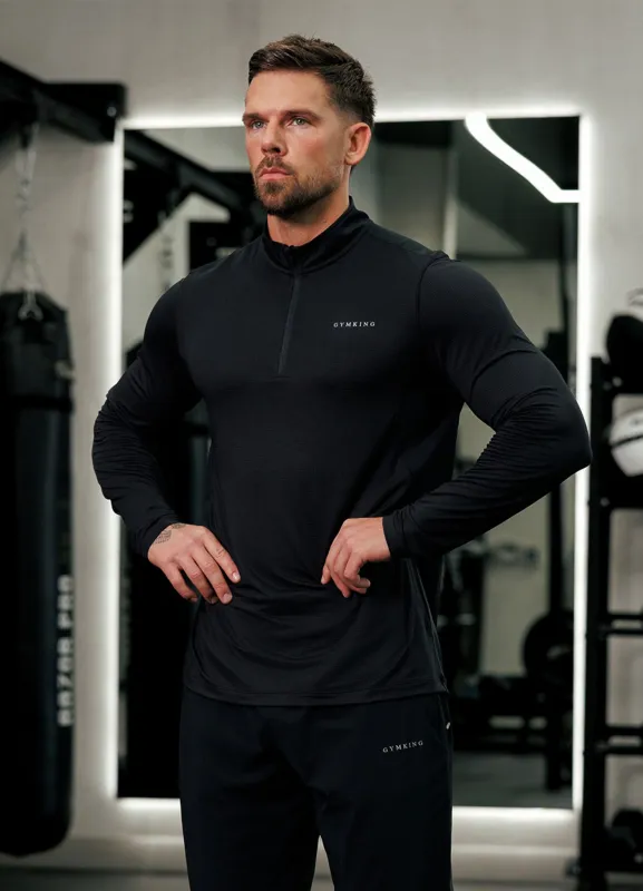 Gym King Energise 1/4 Zip - Black sold by The Gym King