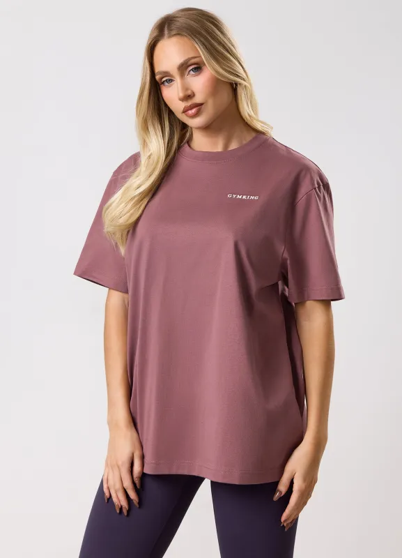 Gym King 365 Boyfriend Tee - Brown Plum sold by The Gym King