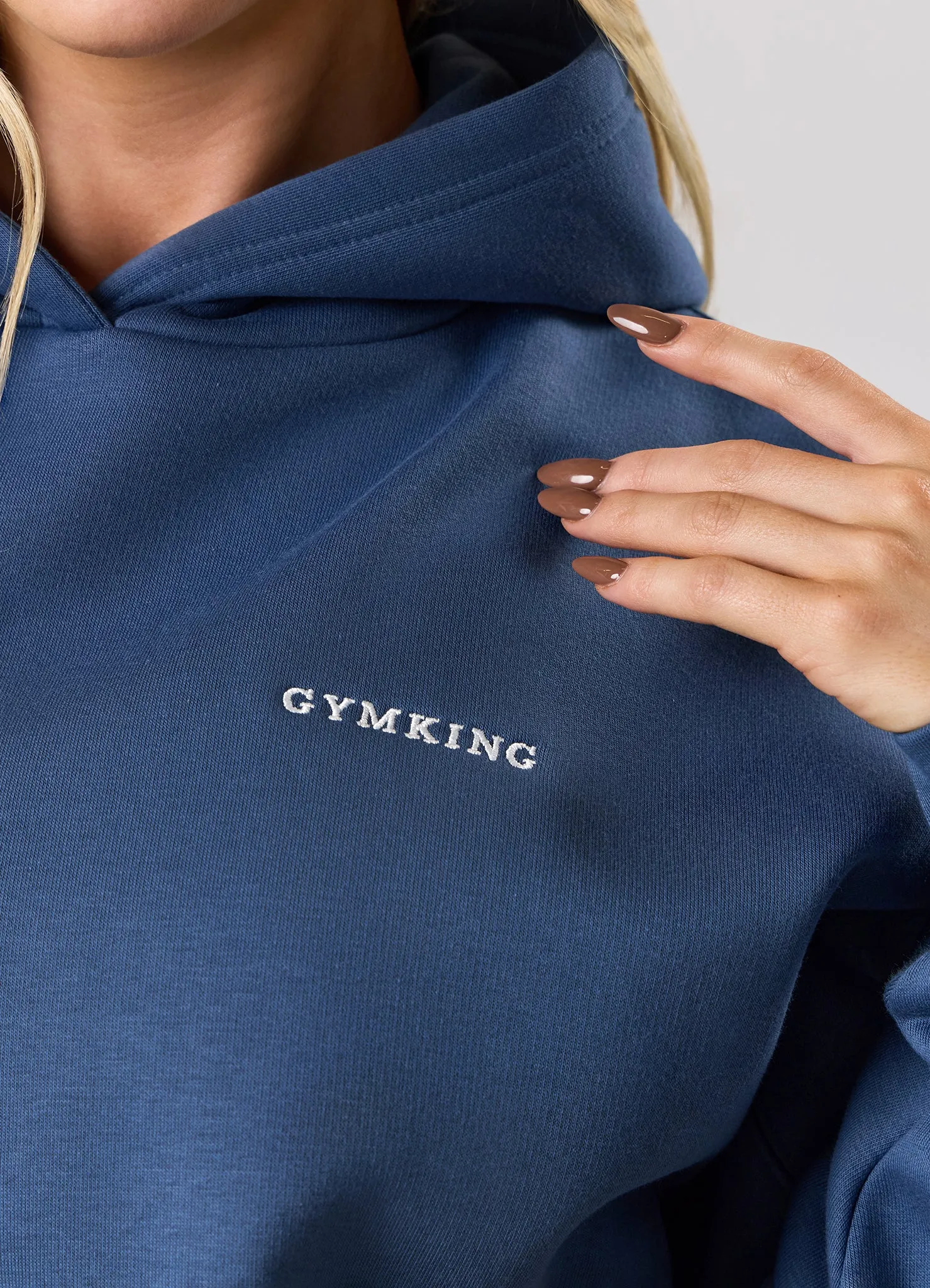 Gym King 365 Relaxed Fit Fleece Hood - Slate Blue sold by The Gym King product image thumbnail 5