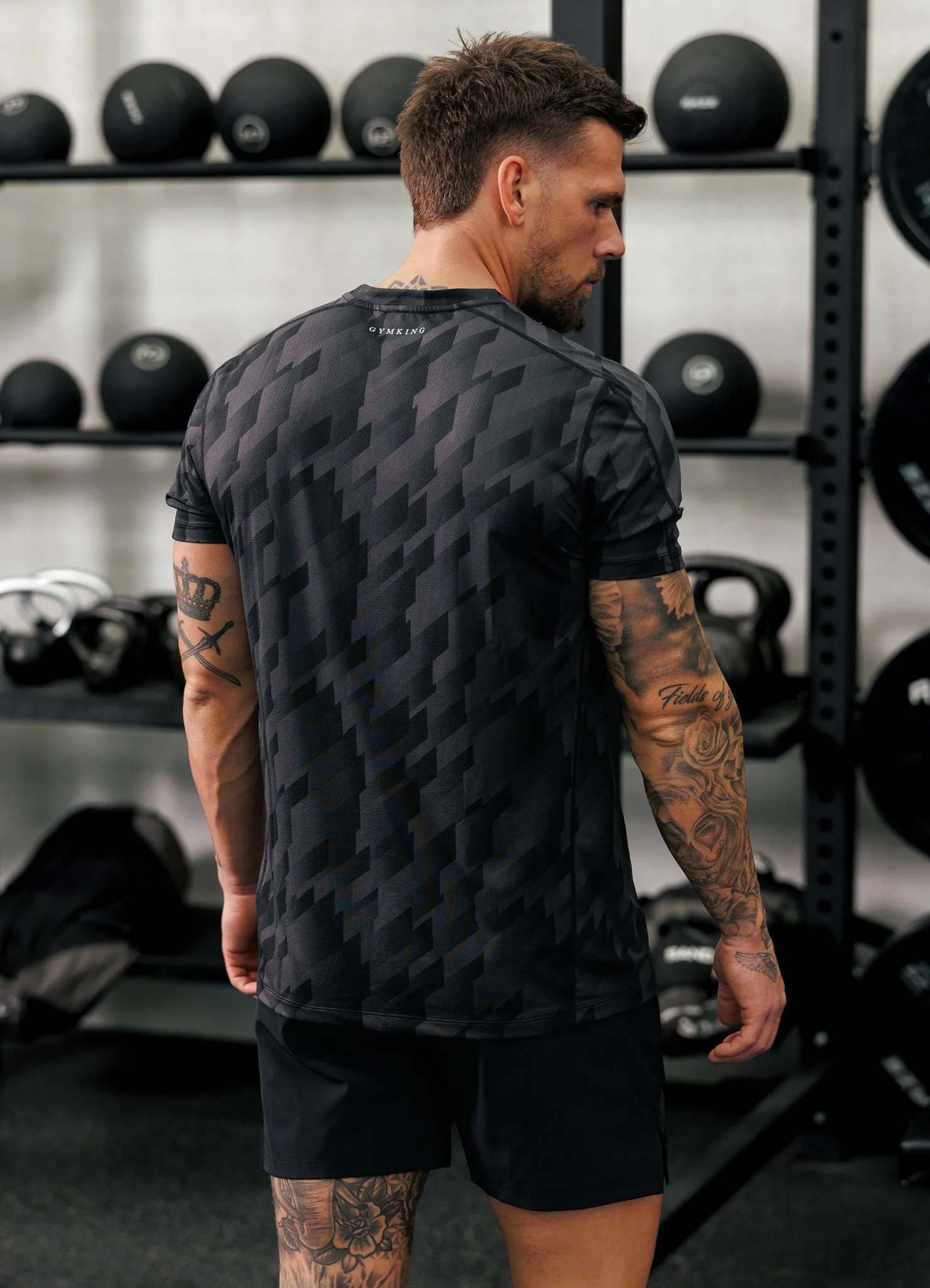 Gym King Power AOP Tee - Black sold by The Gym King product image thumbnail 3