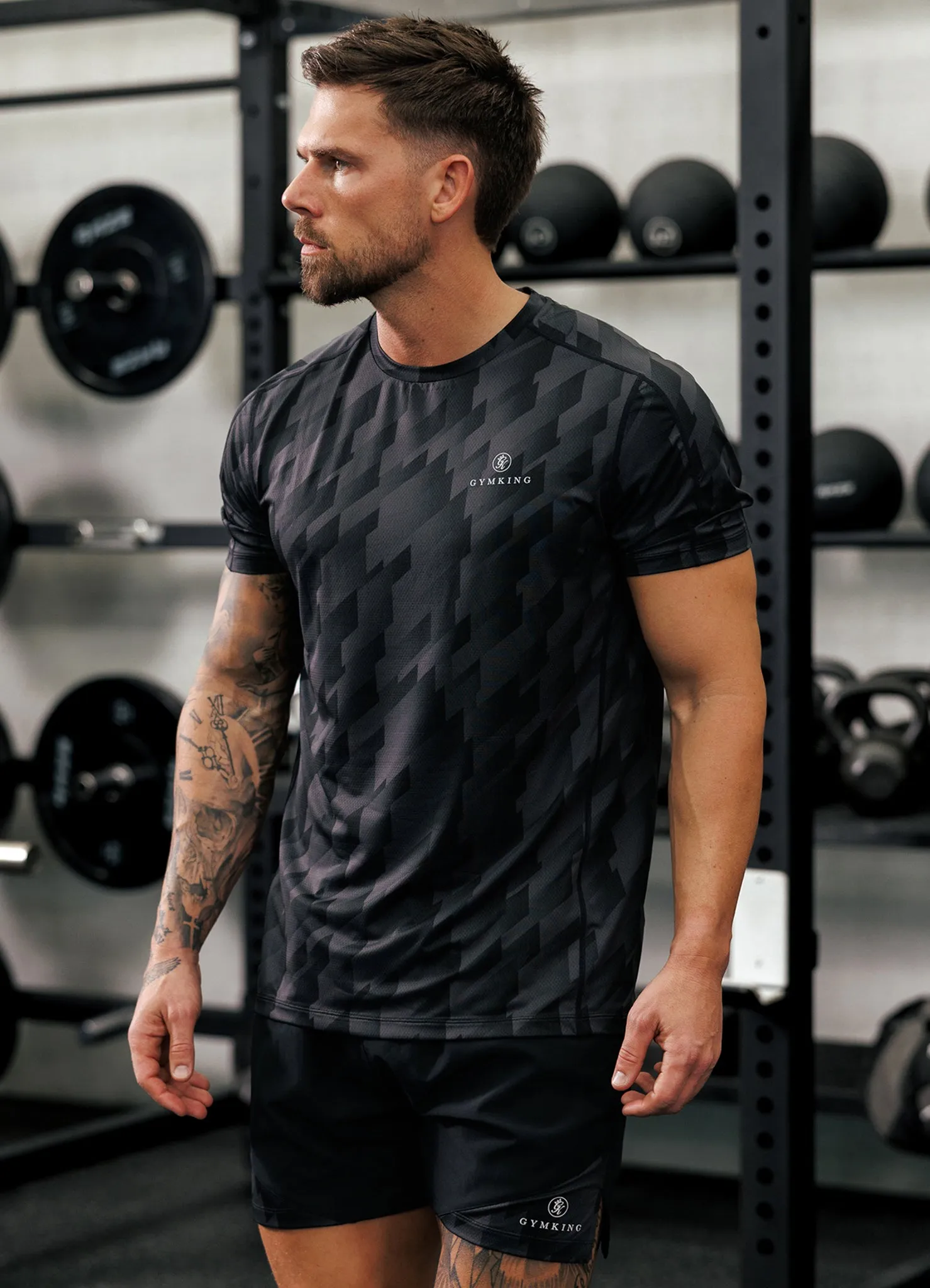 Gym King Power AOP Tee - Black sold by The Gym King