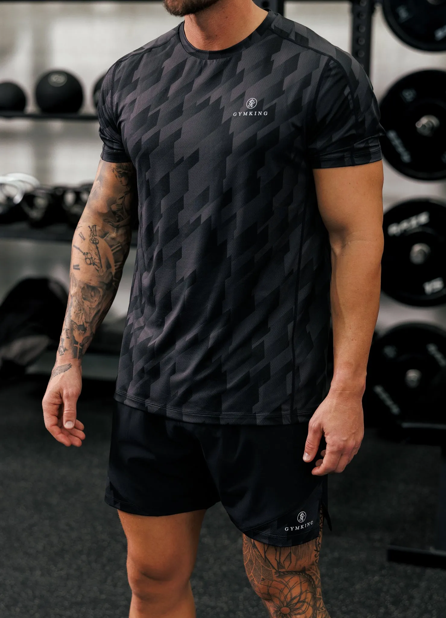 Gym King Power AOP Tee - Black sold by The Gym King product image thumbnail 5