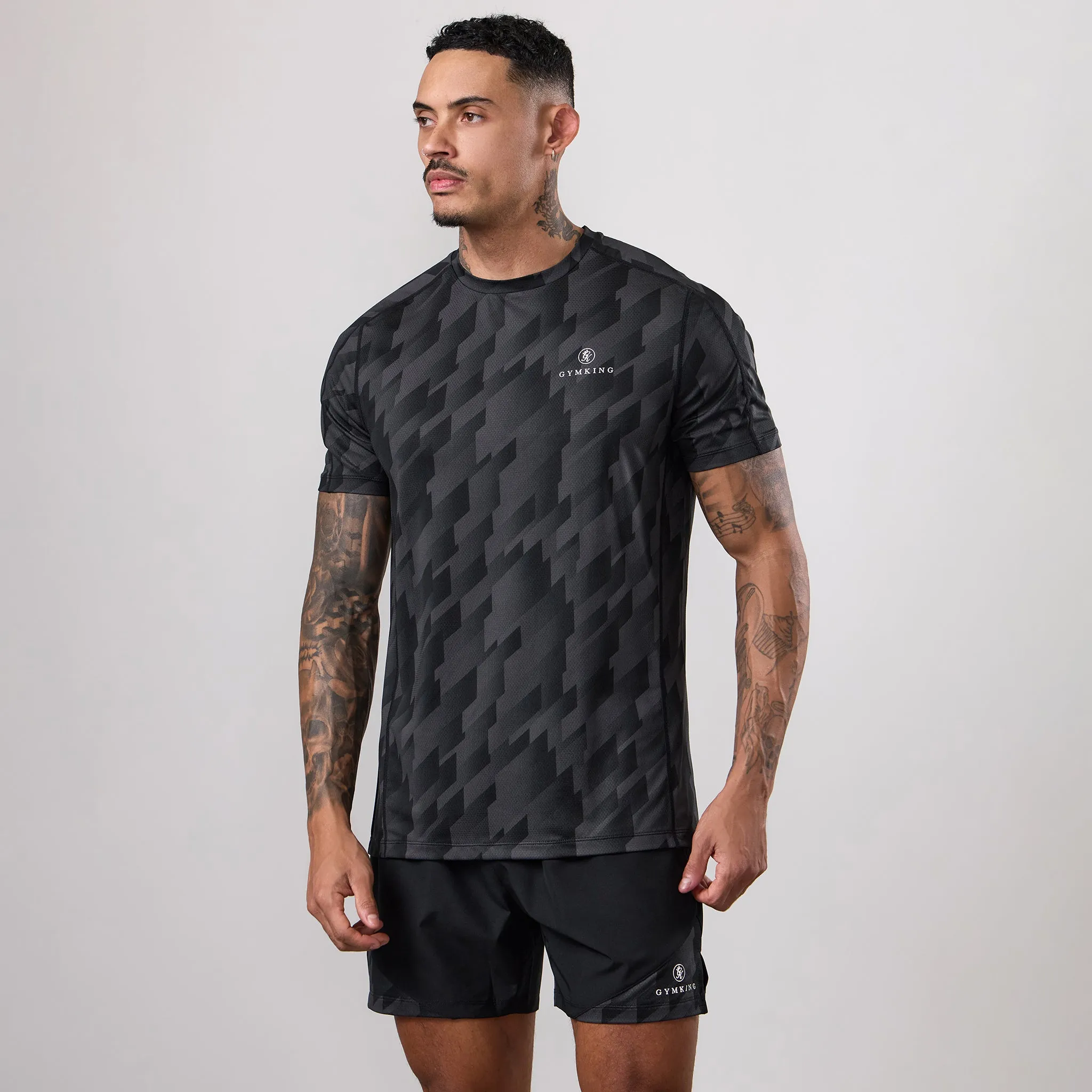 Gym King Power AOP Tee - Black sold by The Gym King product image thumbnail 2