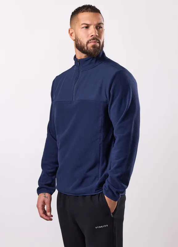 Gym King Linear 1/4 Zip Polar Fleece - Navy sold by The Gym King
