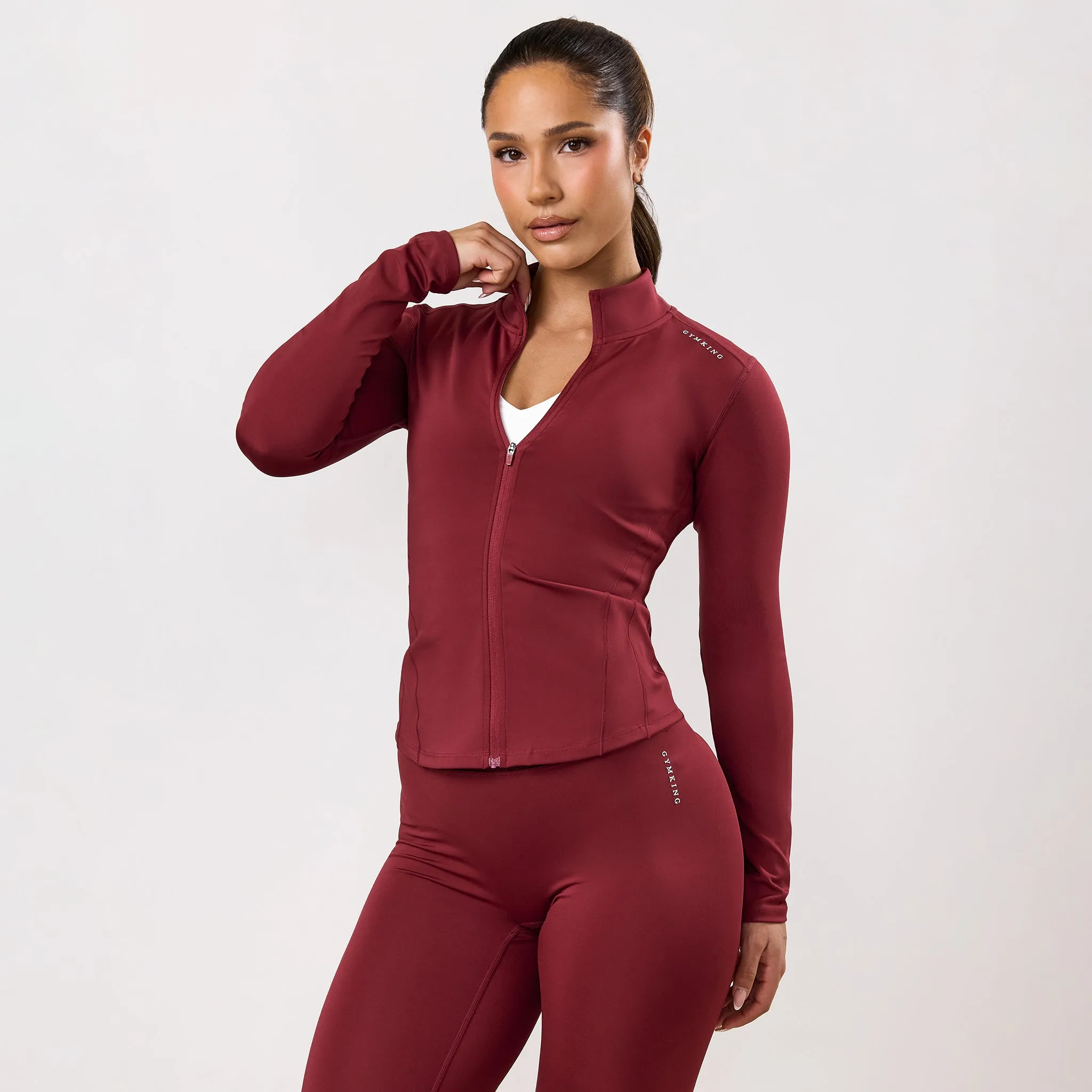 Gym King Dynamic Full Zip Funnel - Ruby Red sold by The Gym King product image thumbnail 2